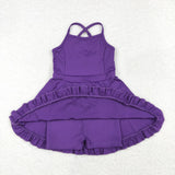 S0454 purple yoga  dress