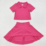 GSD1391 short sleeve pink yoga dress