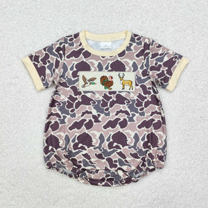 SR1902 short sleeves hunting embroidery camo bubble