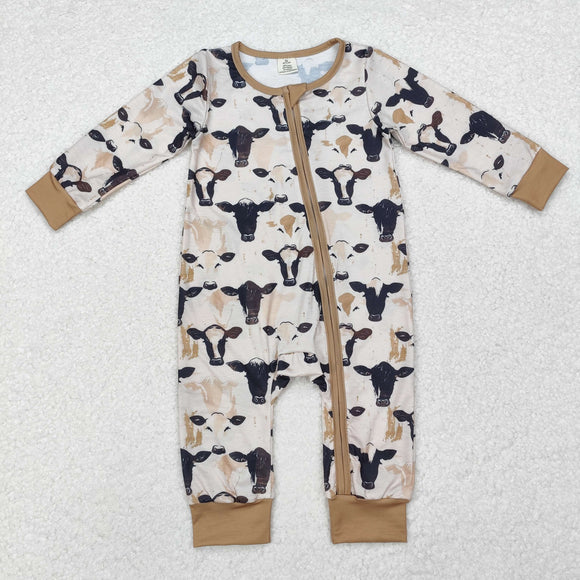 LR1799  baby boy clothes cow bamboo romper