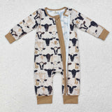 LR1799  baby boy clothes cow bamboo romper