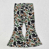 P0582 camouflage girl bell bottom pant jeans