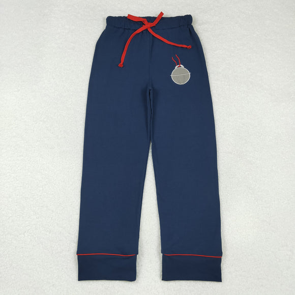 P0501  embroidery believe navy adult pants