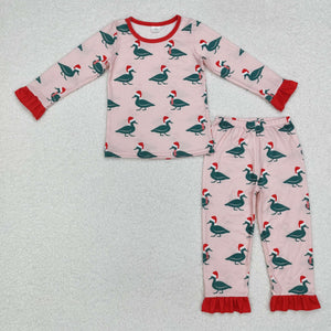 GLP1892  long sleeve Christmas mallard ducks BAMBOO pajamas