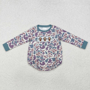 LR1847  long sleeve Thanksgiving turkey embroidery camo bubble