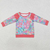 GT0766 long sleeve floral top