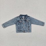 Boutique fashion girl blue denim jacket