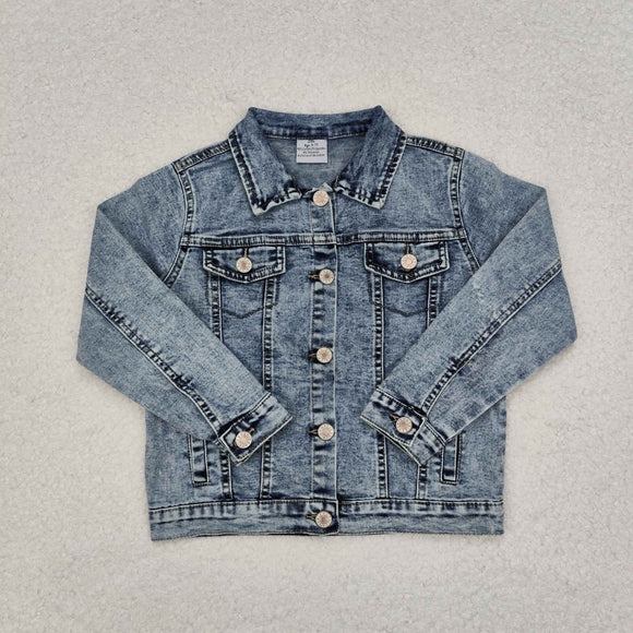 Boutique fashion girl blue denim jacket