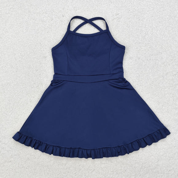 S0456 navy yoga  dress