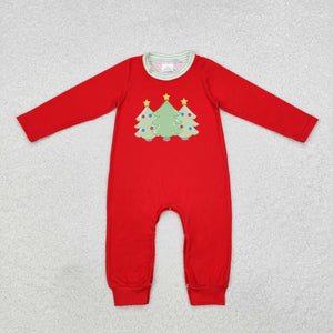 LR1561 baby clothes xmas tree boy christmas winter romper