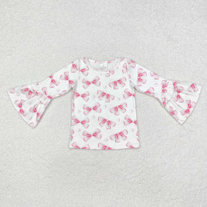 GT0779 long sleeve BOW PINK top