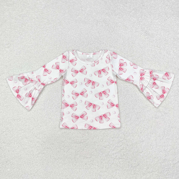 GT0779 long sleeve BOW PINK top