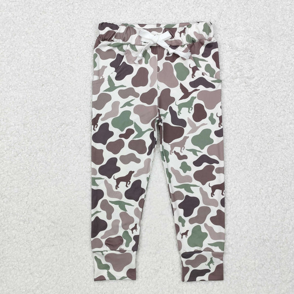 P0660 hunting dog camo kids pants