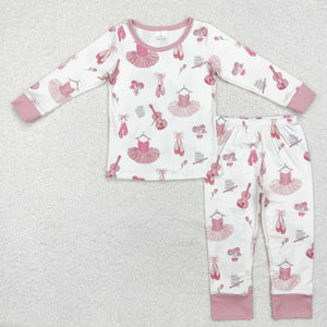 GLP2023  long sleeve Ballet pink girls pajamas