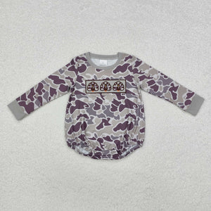 LR1846 long sleeve Thanksgiving embroidery turkey bubble