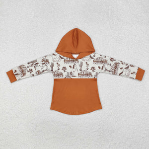 BT0750--long sleeve western horse hoodie