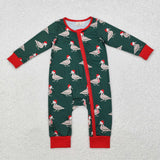 LR1861  long sleeve Christmas Mallard ducks bamboo sleeper