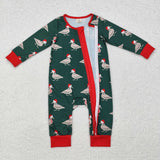 LR1861  long sleeve Christmas Mallard ducks bamboo sleeper