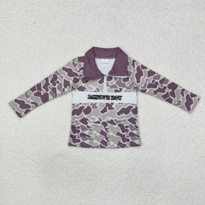 BT1001 embroideyr daddy's boy camo pullover