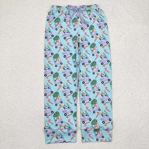 P0565  Christmas Cartoon blue dog adult pants