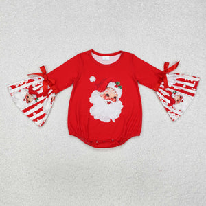 LR1918  long sleeve Christmas Santa red bubble