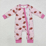 LR1464 long sleeves football pink bamboo sleeper