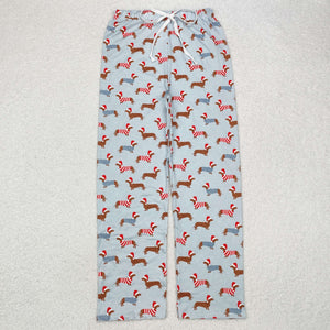 P0686 Christmas dog men adult pants