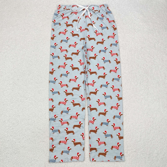 P0686 Christmas dog men adult pants