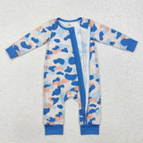 LR1574 long sleeves camo blue bamboo sleeper