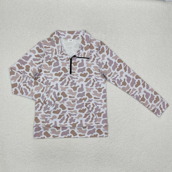 GT0831  adult milk silk long sleeve pullover