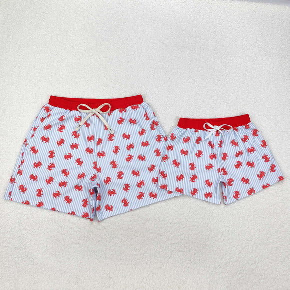 Crab  kids and adult summer Swimming trunks