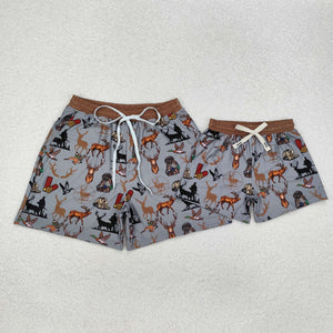 hunting mallard ducks kids and adult summer Swimming trunks