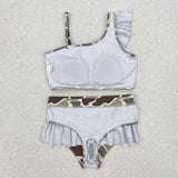 S0477--camouflage girls swimsuit