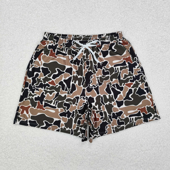 S0478 hunting camo  print adult men summer swim trunks