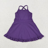 S0554 purple yoga  dress