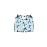 Pre-order S0586 boys shark blue trunk