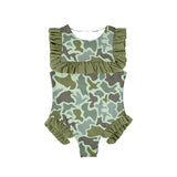 10.25 Pre-order S0596 Baby girls camo floral swimsuit