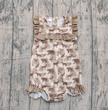 10.25 Pre-order S0599 Baby girls deer bear floral swimsuit