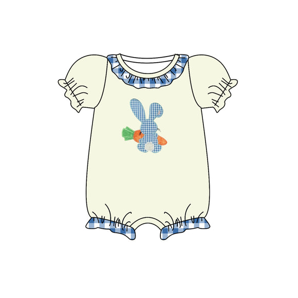 SR0497--pre order short sleeve Easter bunny yellow girls bubble