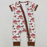 SR0509--short sleeve farm & horse zip sleeper