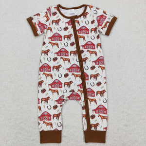 SR0509--short sleeve farm & horse zip sleeper