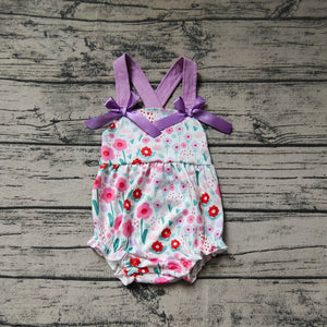 SR1416 Pre-order floral girls purple bubble