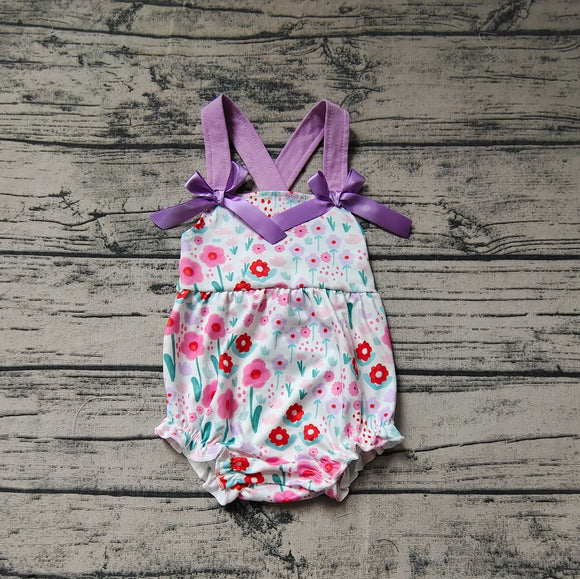 SR1416 Pre-order floral girls purple bubble