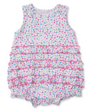 Sleeveless floral baby girls summer romper