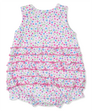 Sleeveless floral baby girls summer romper