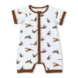 Family Matching Baby girls boys brown duck outfits romper