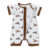 Family Matching Baby girls boys brown duck outfits romper
