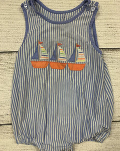 Deadline May 15 pre order Sleeveless stripe boat baby boy summer romper