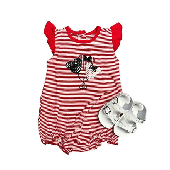 Deadline May 16 pre order Flutter sleeves stripe mouse baby girl summer romper