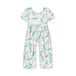 SR1859 Deadline May 23 pre order Short sleeves spring floral jumpsuit